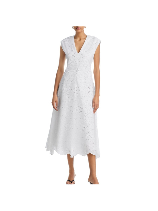 Veronica Beard Dresses & Skirts - Veronica Beard Aven White Eyelet Midi Dress